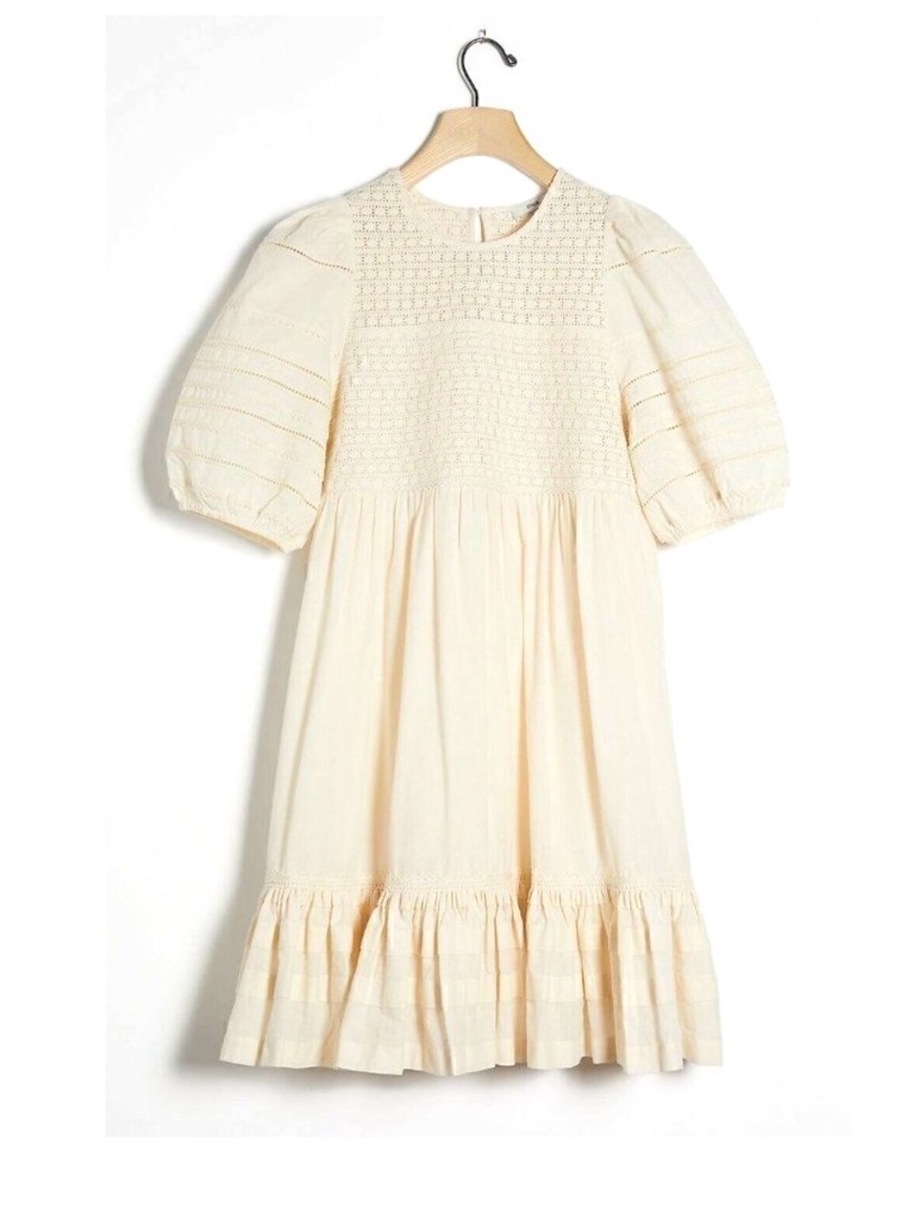 ❗️Anthropologie Othilia Adelphie Lace Cream Tunic Dress NWT $168!